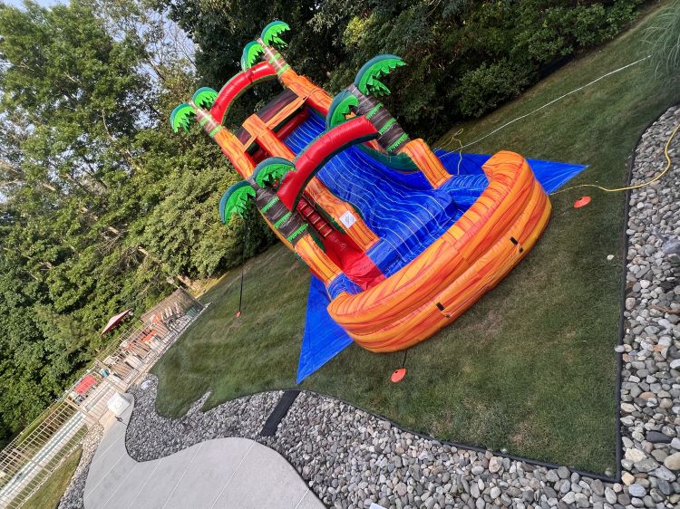 Fiesta themed inflatable water slide