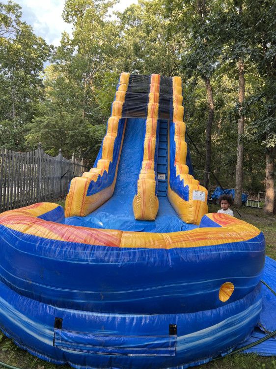 Sonic inflatable water slide